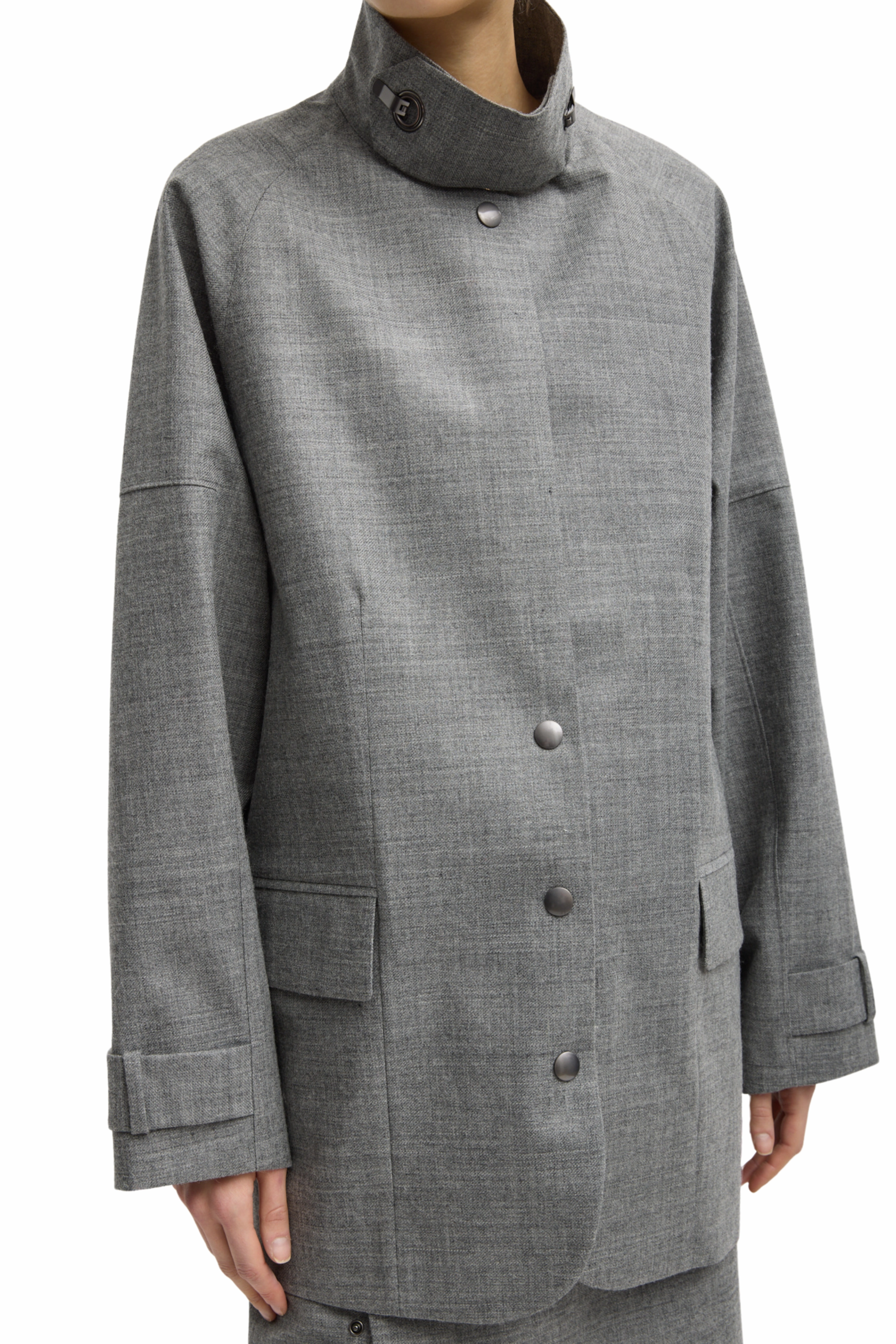 Techy Bonded Wool Olivier Blazer Adjustable hood design