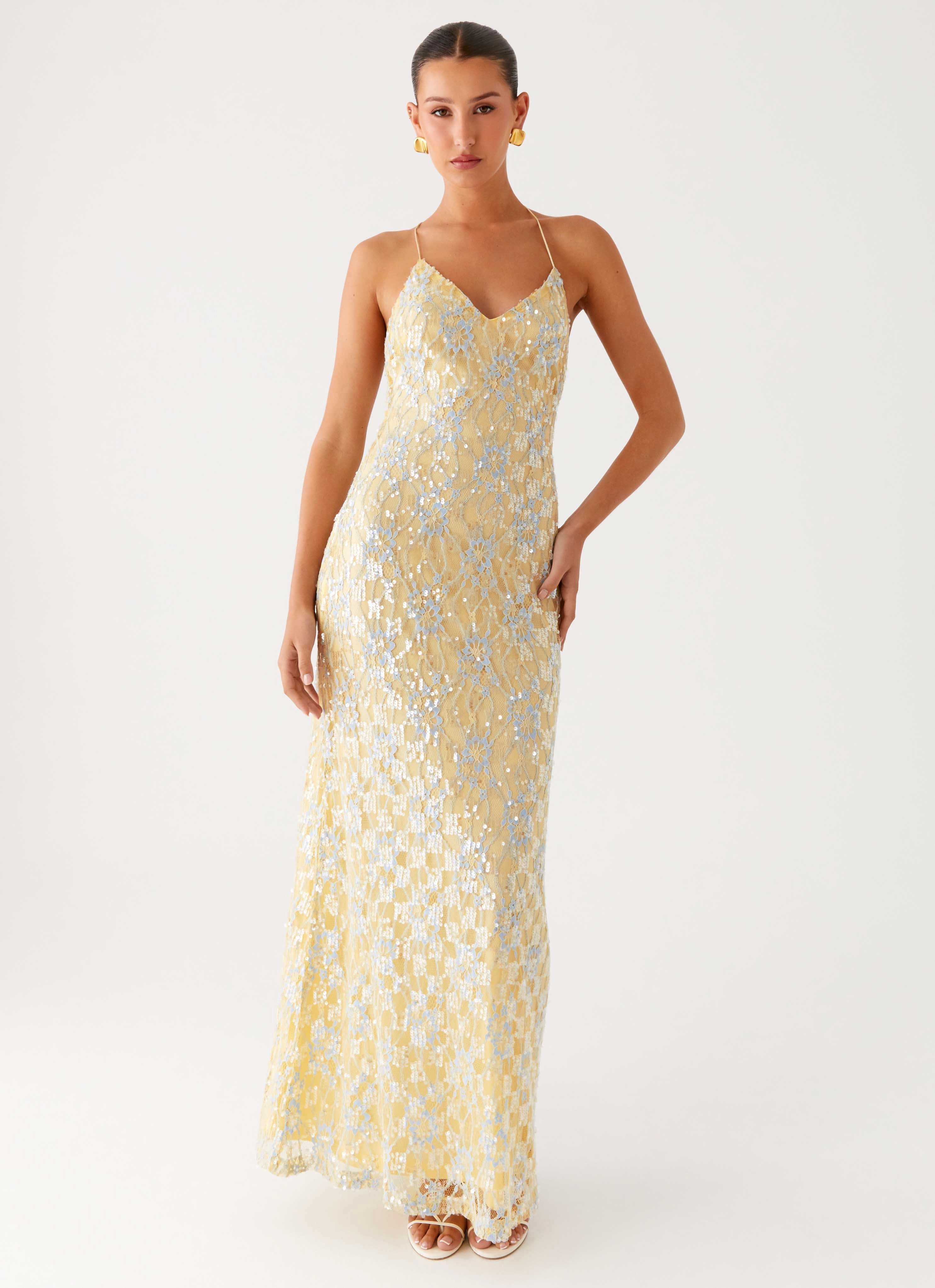 Layering Fit Seasonal Wear Truly Mine Maxi Dress - Yellow
