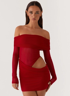 Smart Fit Fashion Style No Doubt Mini Dress - Red