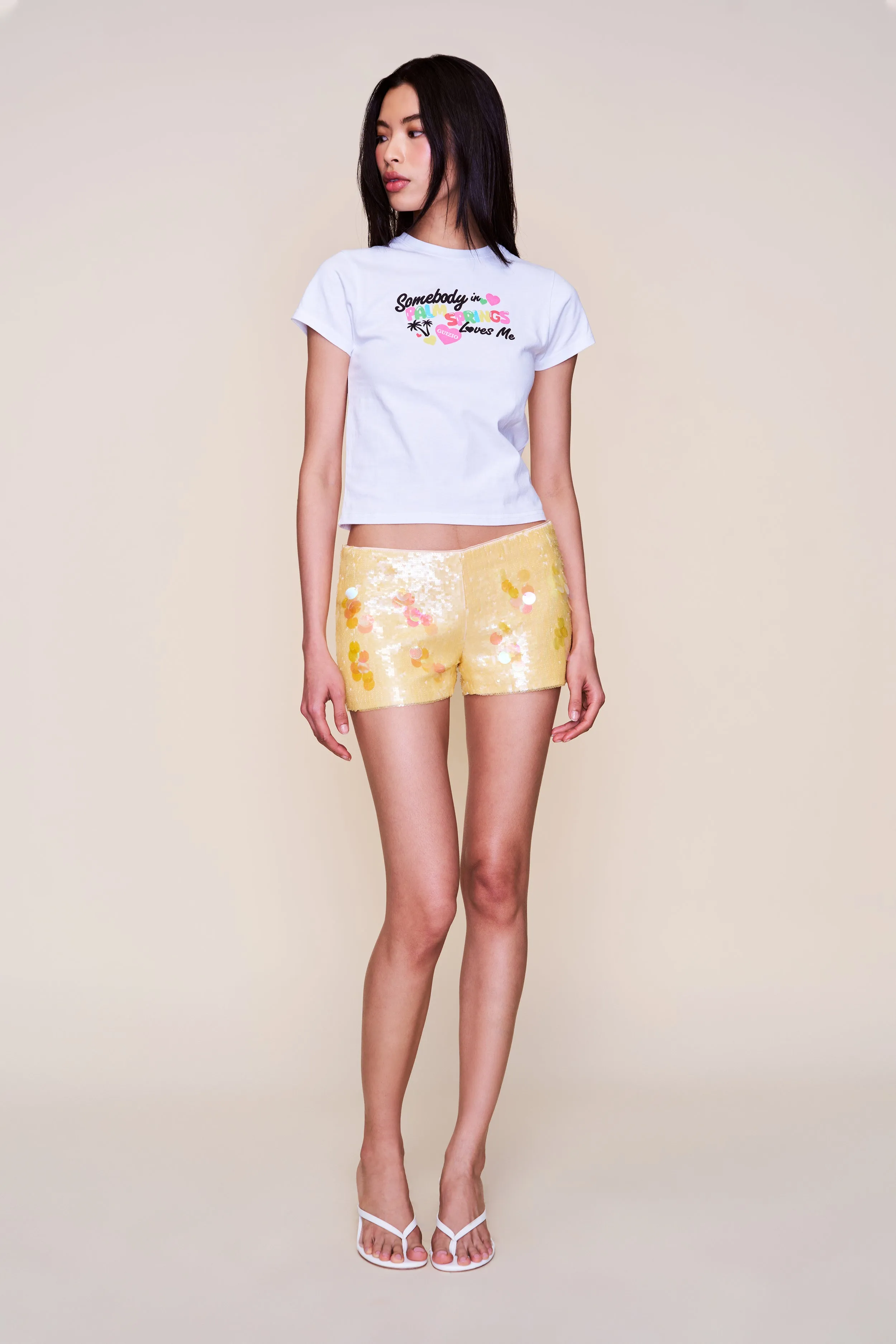 Shrunken Tee Palm Springs WeightedHem