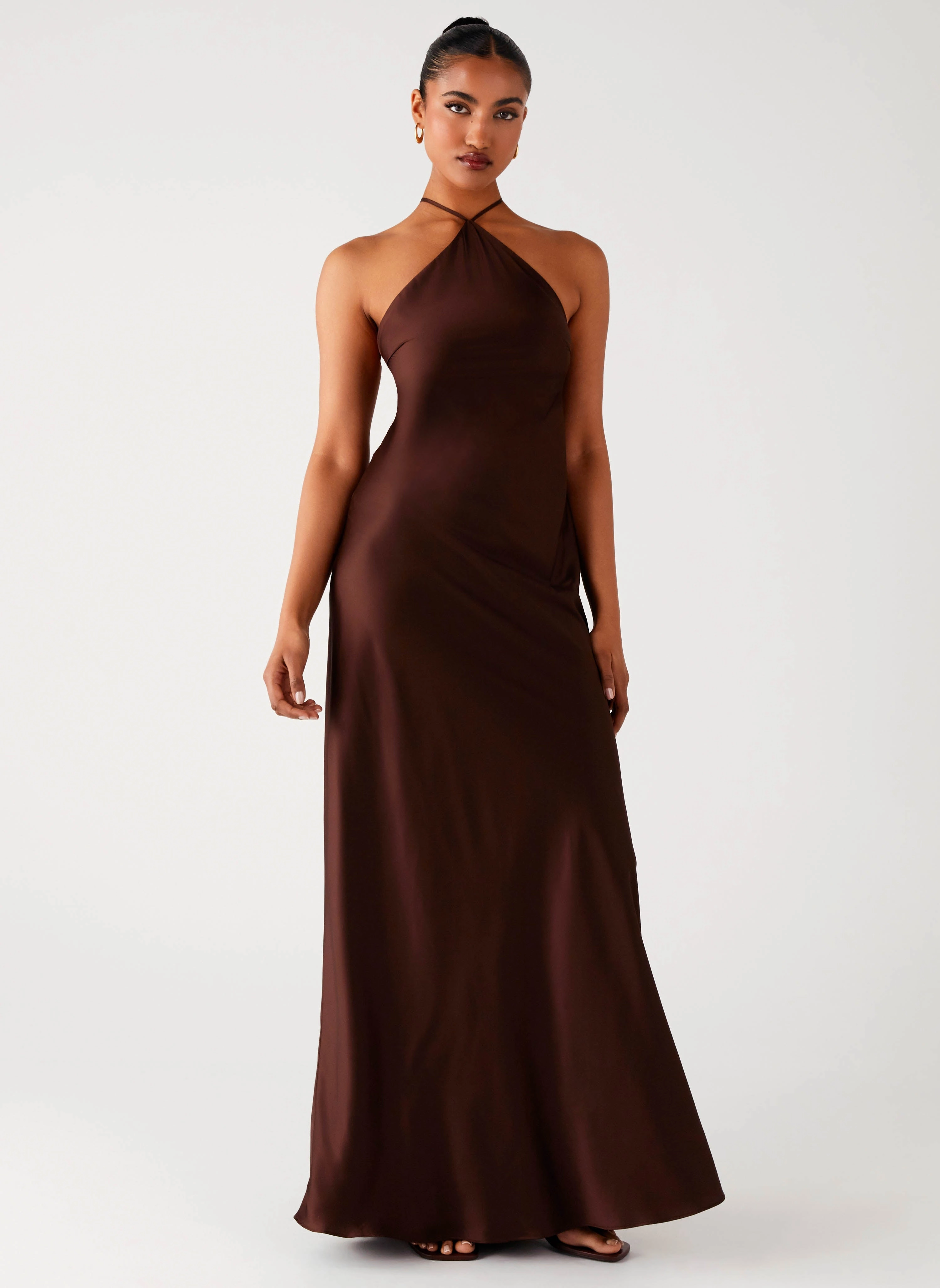 Beach Moment Button Accent Tulama Maxi Dress - Chocolate