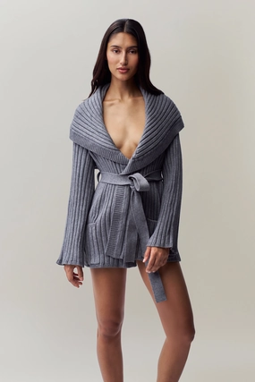 Light Drape Breathable mesh Tullia Slouchy Cardigan