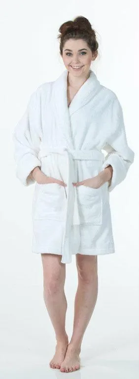 TURKISH TERRY-16 OZ. SHORT SPA ROBE