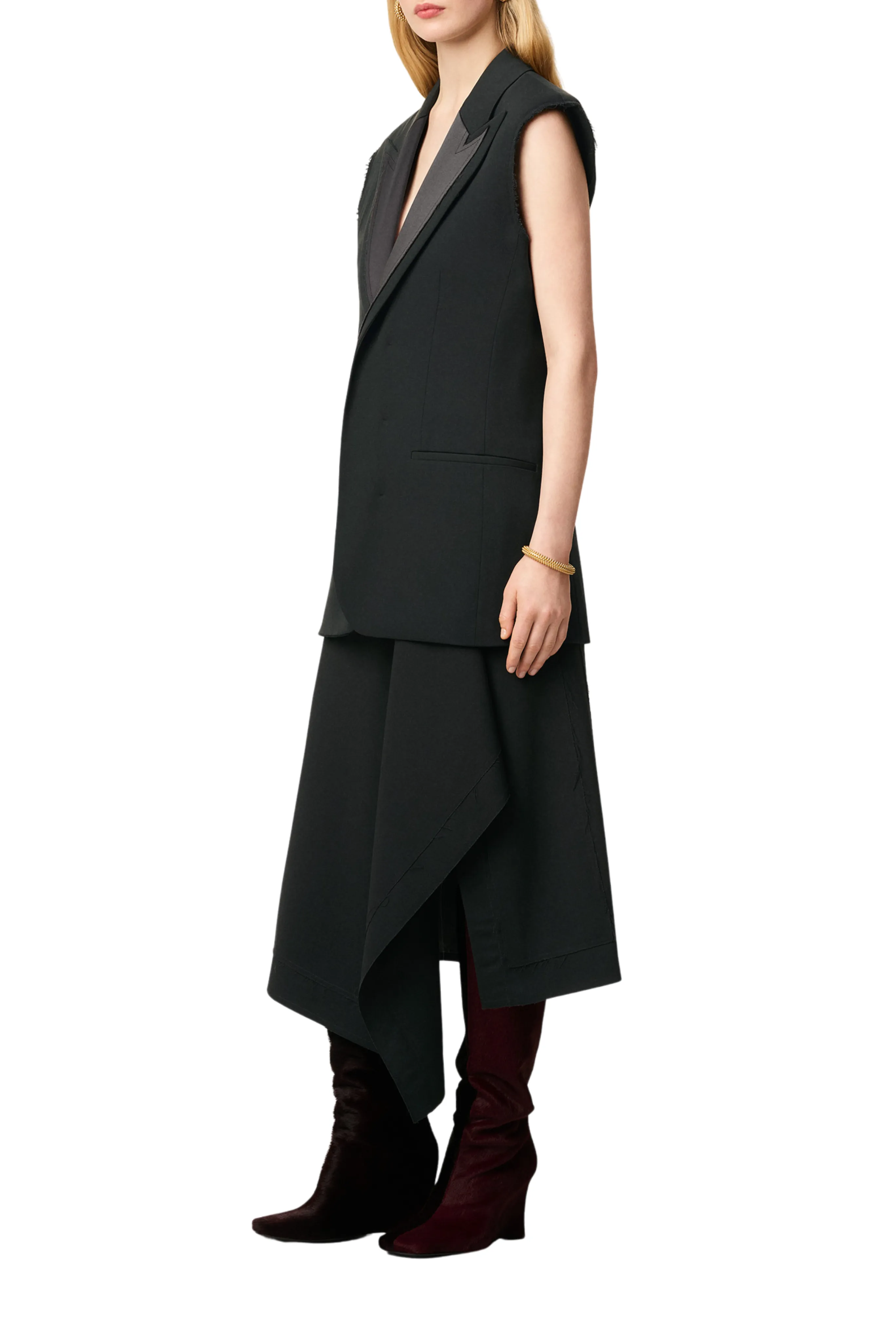 Flatlock stitching Tuxedo Vest