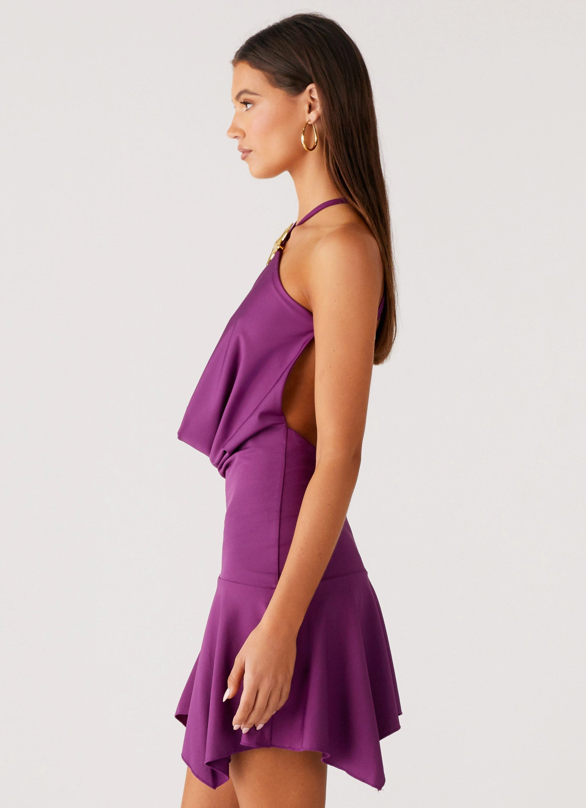 Modern and Stylish Twilight Tides Mini Dress - Violetta