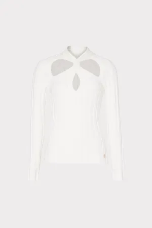 Twist Front Raglan Sleeve Top Chic Cardigan Reinforced Hem Stitching