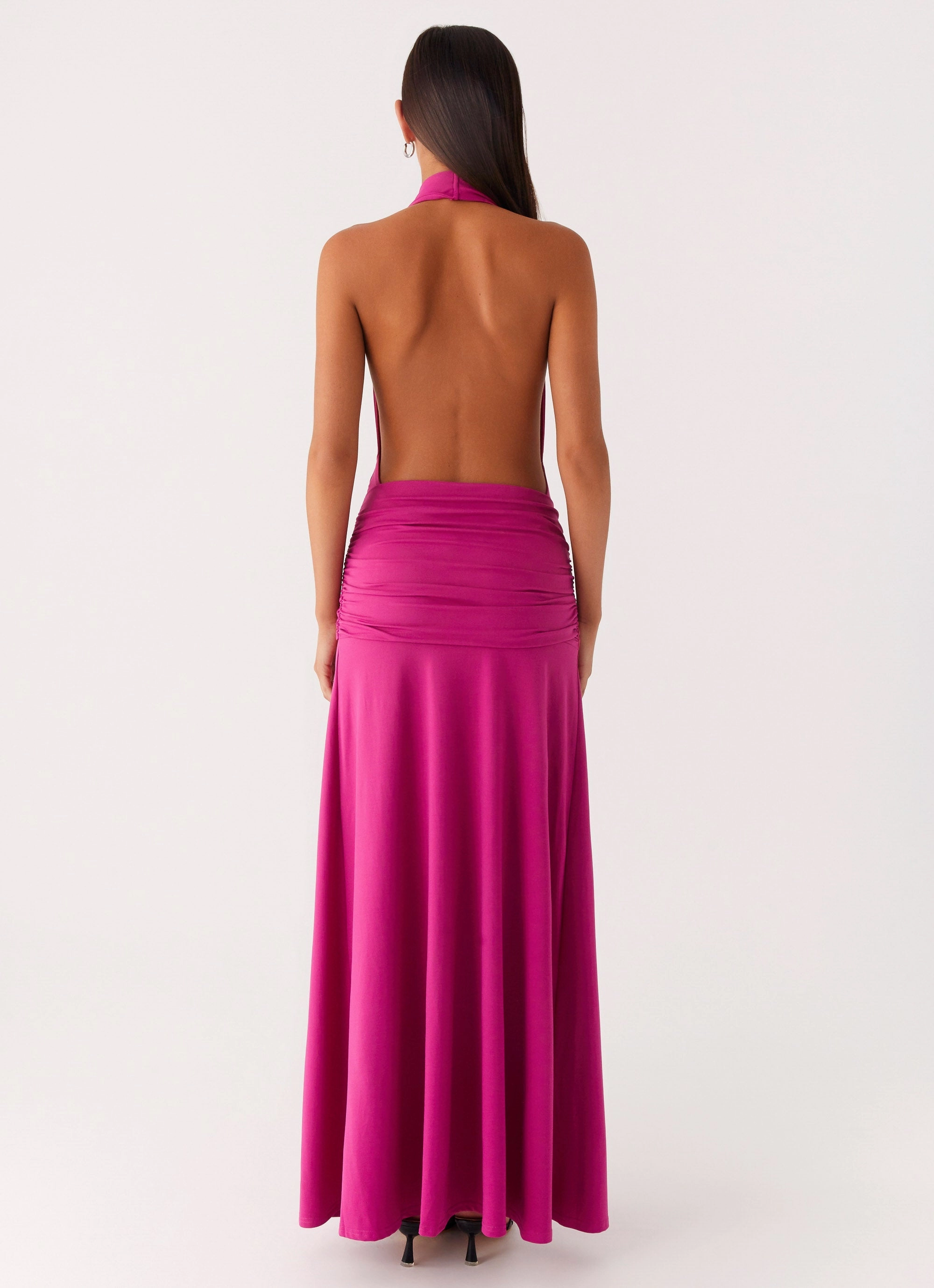 Rowan Ray Cowl Maxi Dress - Fuchsia Seasonal Wear