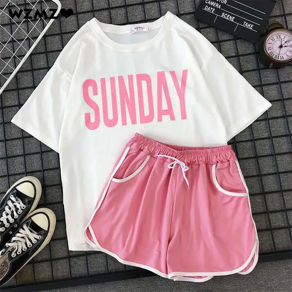Two Piece SUNDAY Pajama Set