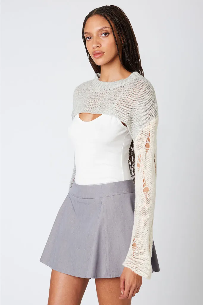 Core Style Two Tone Bolero Knit Sweater