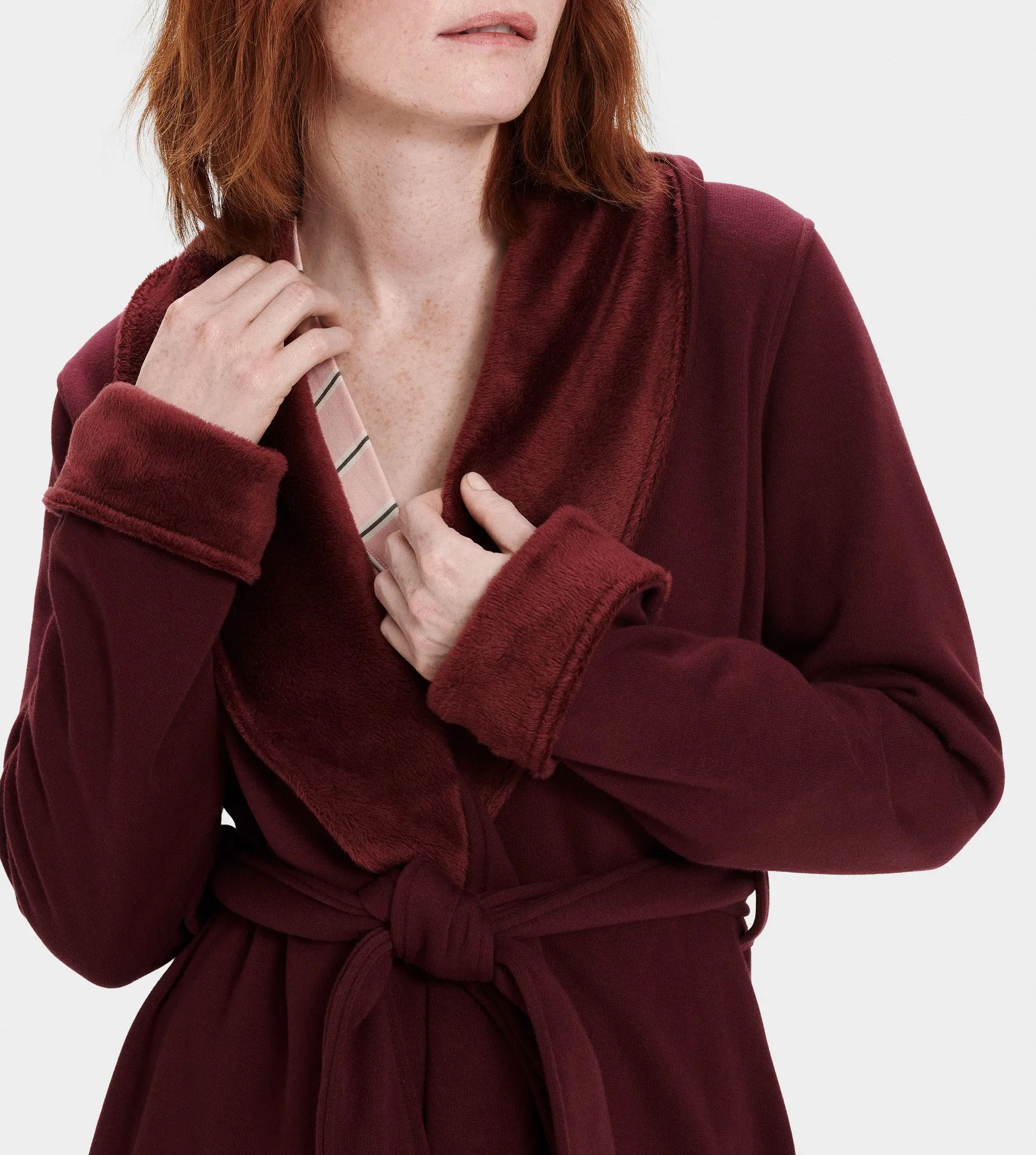 UGG Wild Grape Duffield II Fleece Wrap Robe