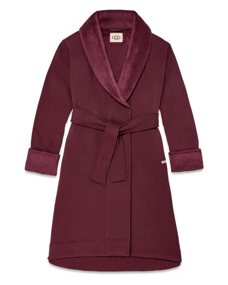 UGG Wild Grape Duffield II Fleece Wrap Robe