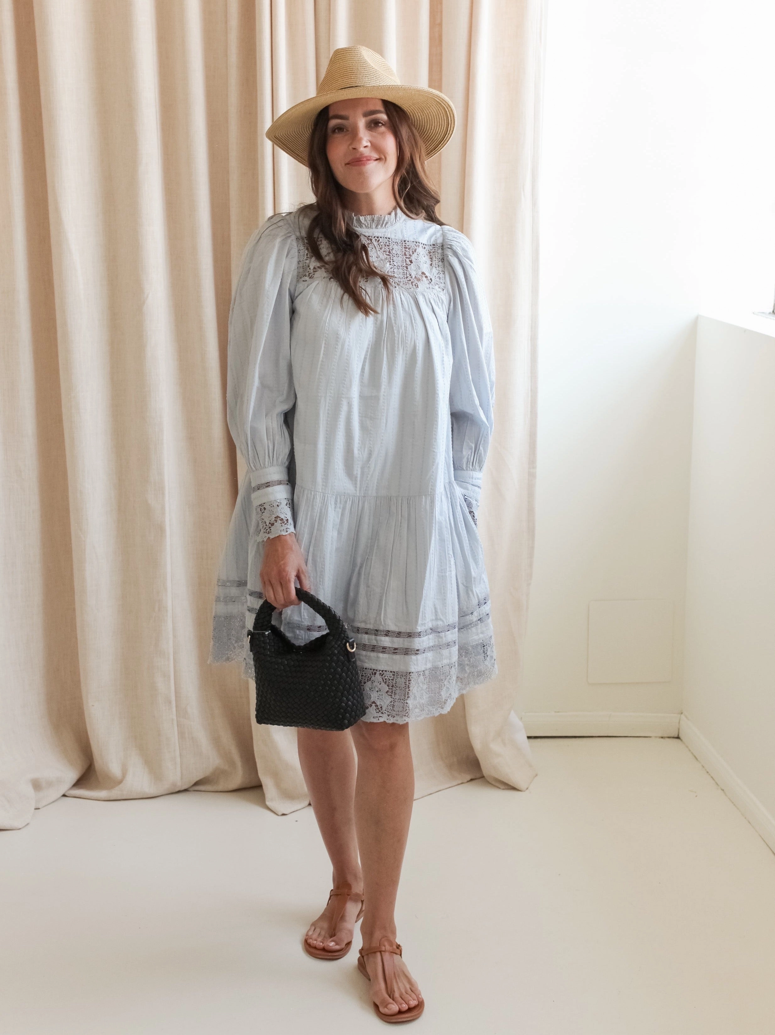 Flowy Cut Subtle Flow Ulla Johnson Colette Long Sleeve Mini Dress