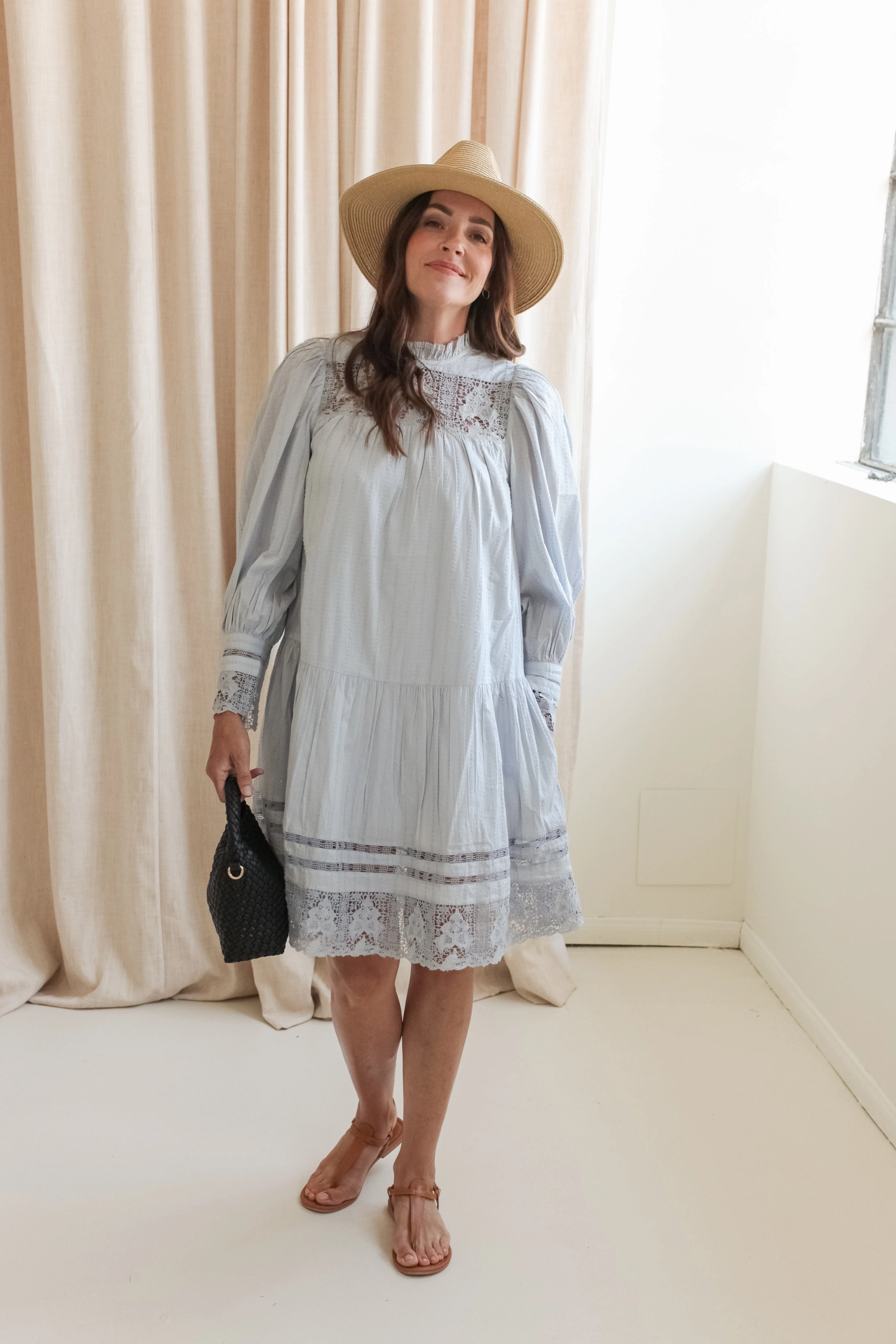 Ulla Johnson Colette Long Sleeve Mini Dress Neutral-Shade
