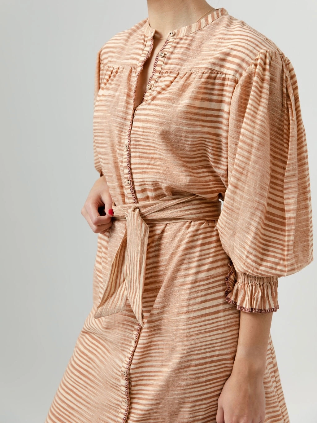 Ulla Johnson Fiora Dress in Fawn Light Soft Layered Style