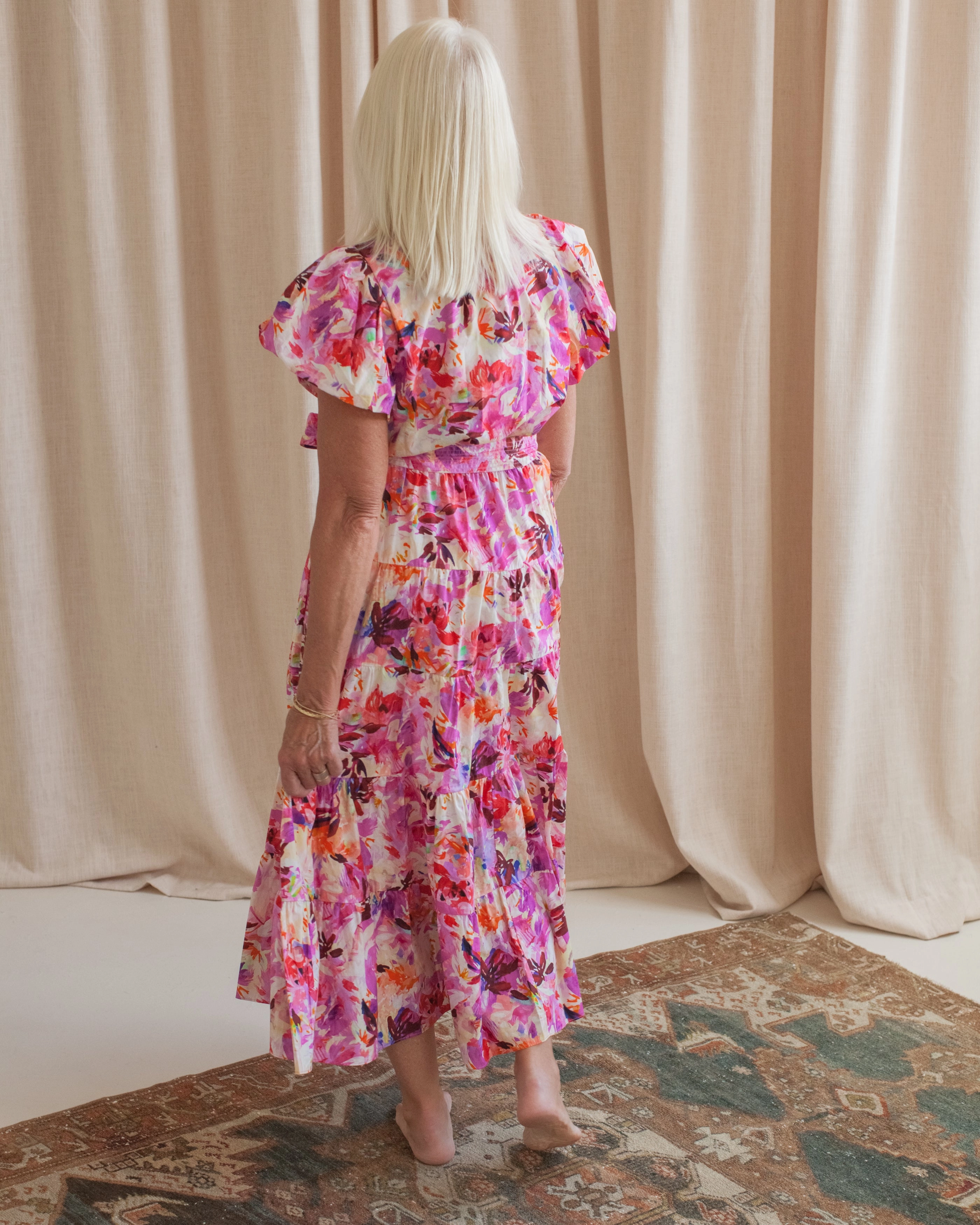 Ulla Johnson Ottilie Dress in Azalea Chilly Weather Wear Rose Flush