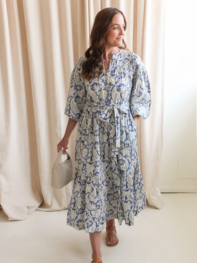 Daily Favorite Minimalist Fit Ulla Johnson Seraphina Long Sleeve Dress - Ciel