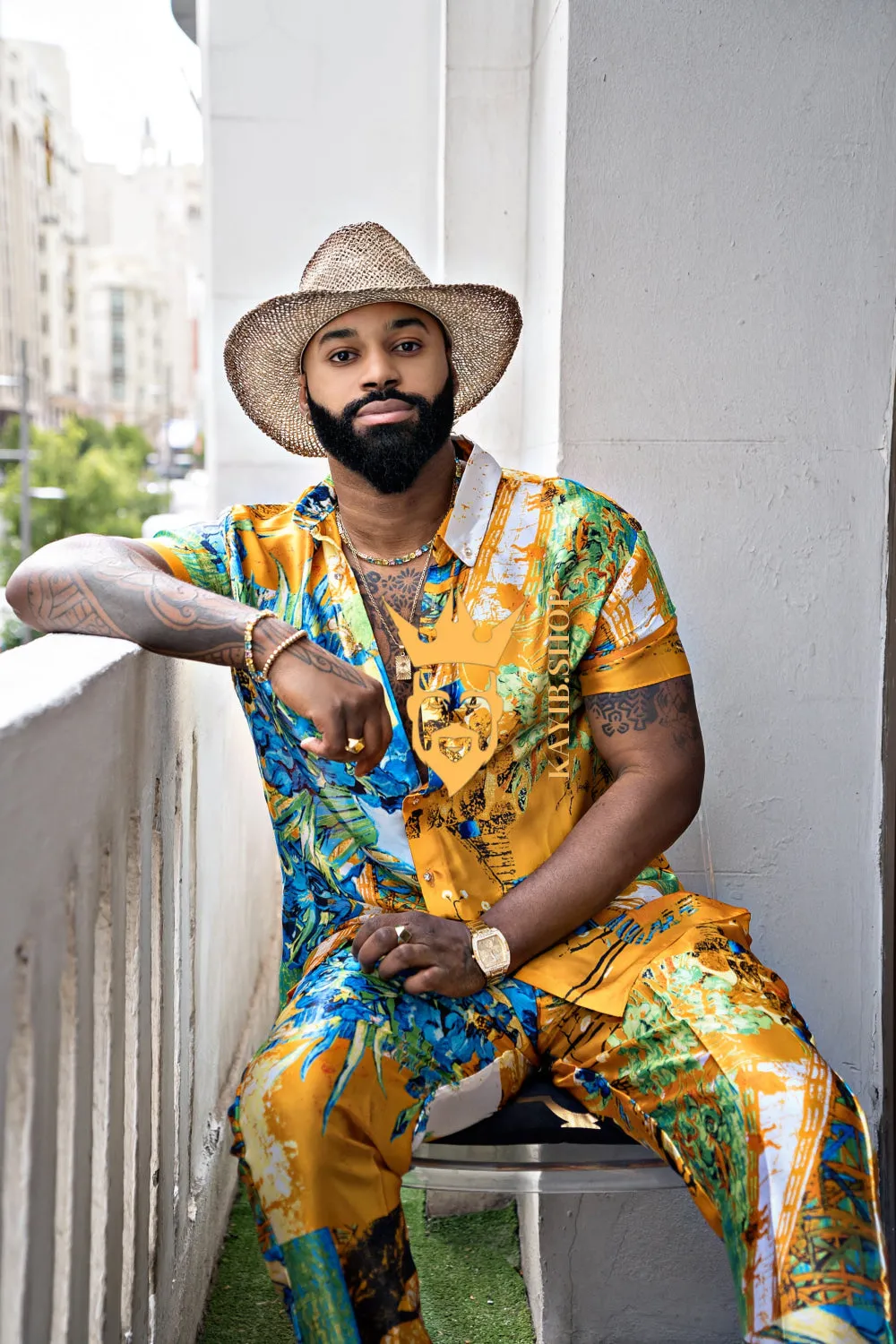 Ultimate Luxury Men's Rave Wear: Silk Set for Unmatched Style and Comfort