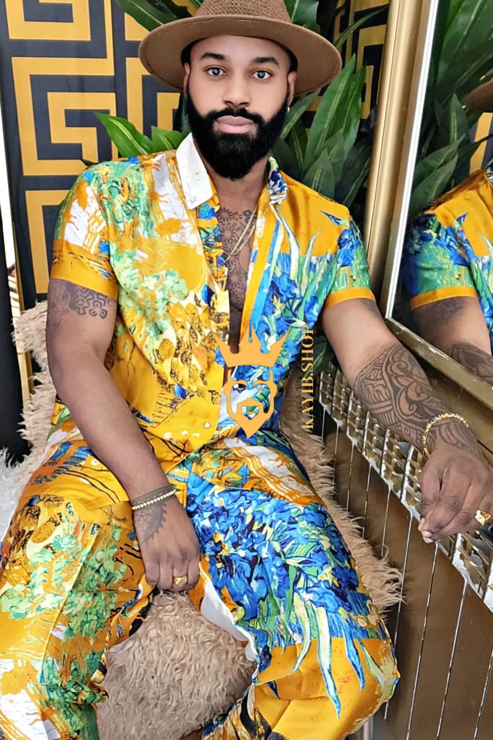 Ultimate Luxury Men's Rave Wear: Silk Set for Unmatched Style and Comfort