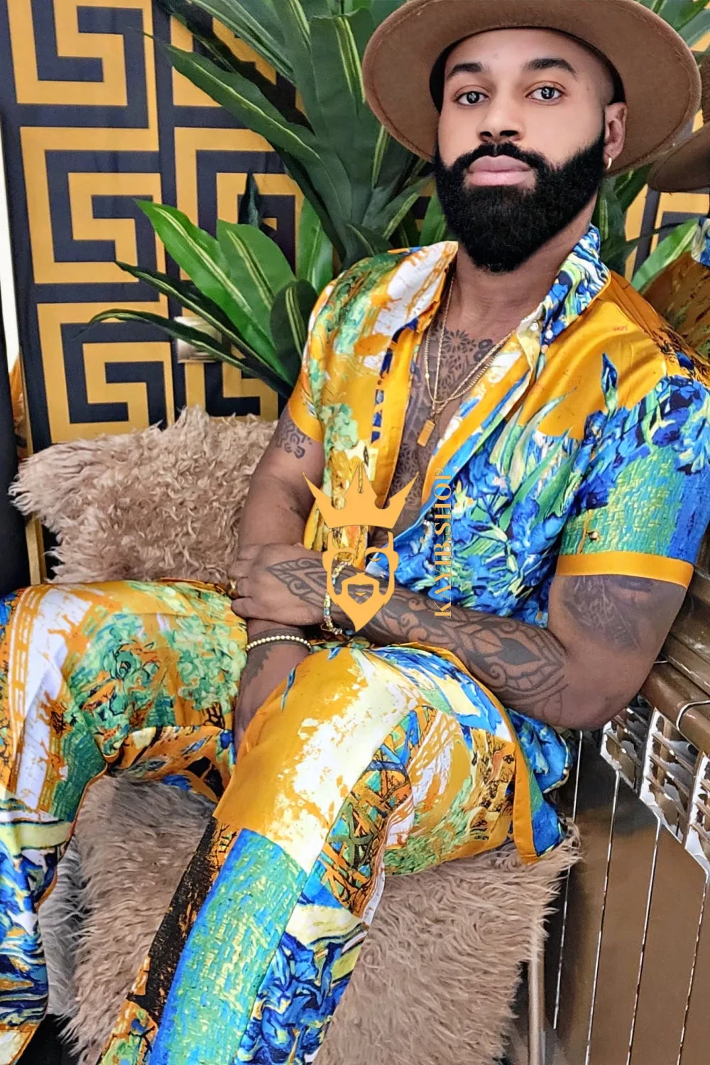 Ultimate Luxury Men's Rave Wear: Silk Set for Unmatched Style and Comfort