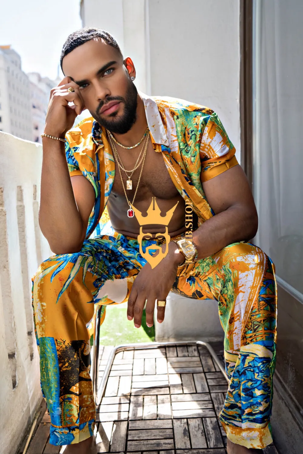Ultimate Luxury Men's Rave Wear: Silk Set for Unmatched Style and Comfort