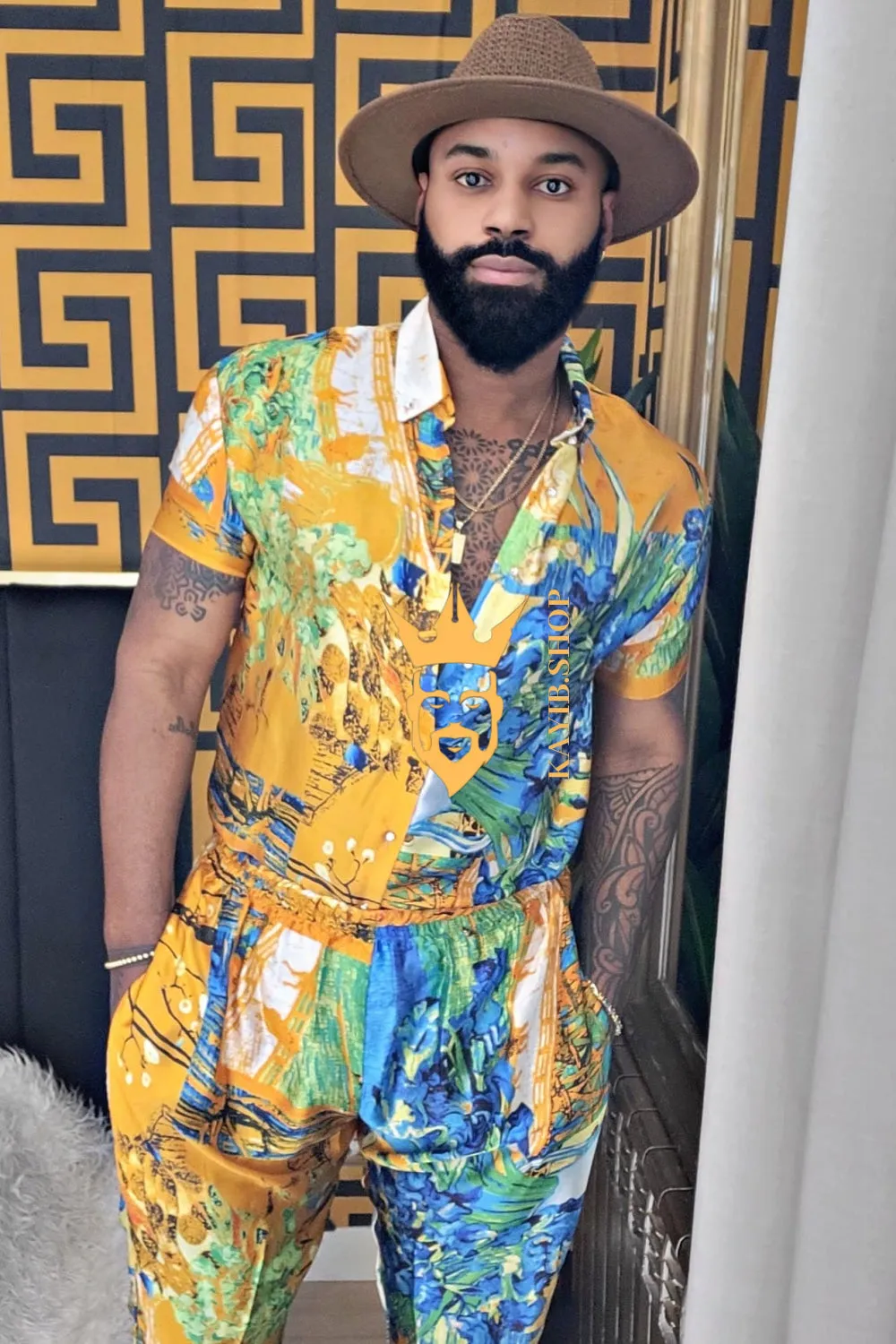 Ultimate Luxury Men's Rave Wear: Silk Set for Unmatched Style and Comfort