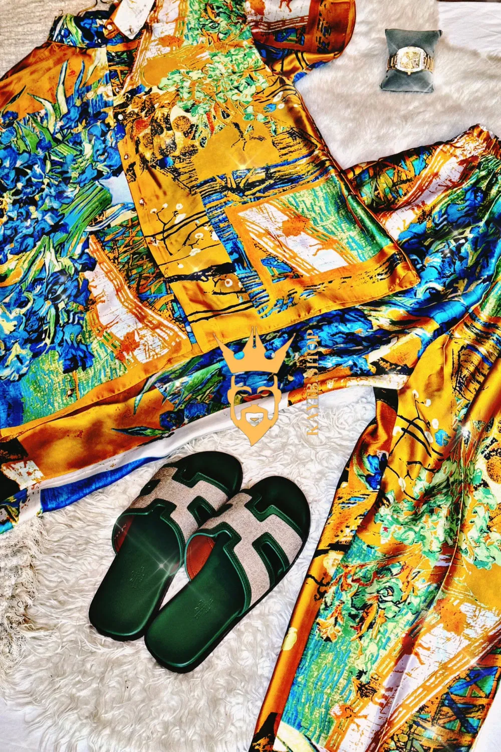 Ultimate Luxury Men's Rave Wear: Silk Set for Unmatched Style and Comfort