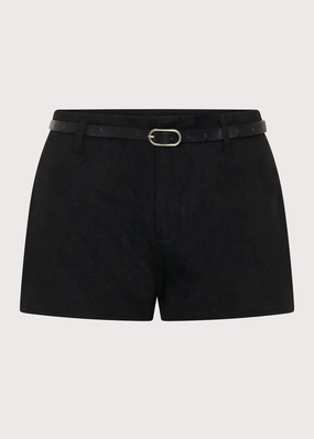 Katie Suede Mini Shorts - Black All Purpose Wear