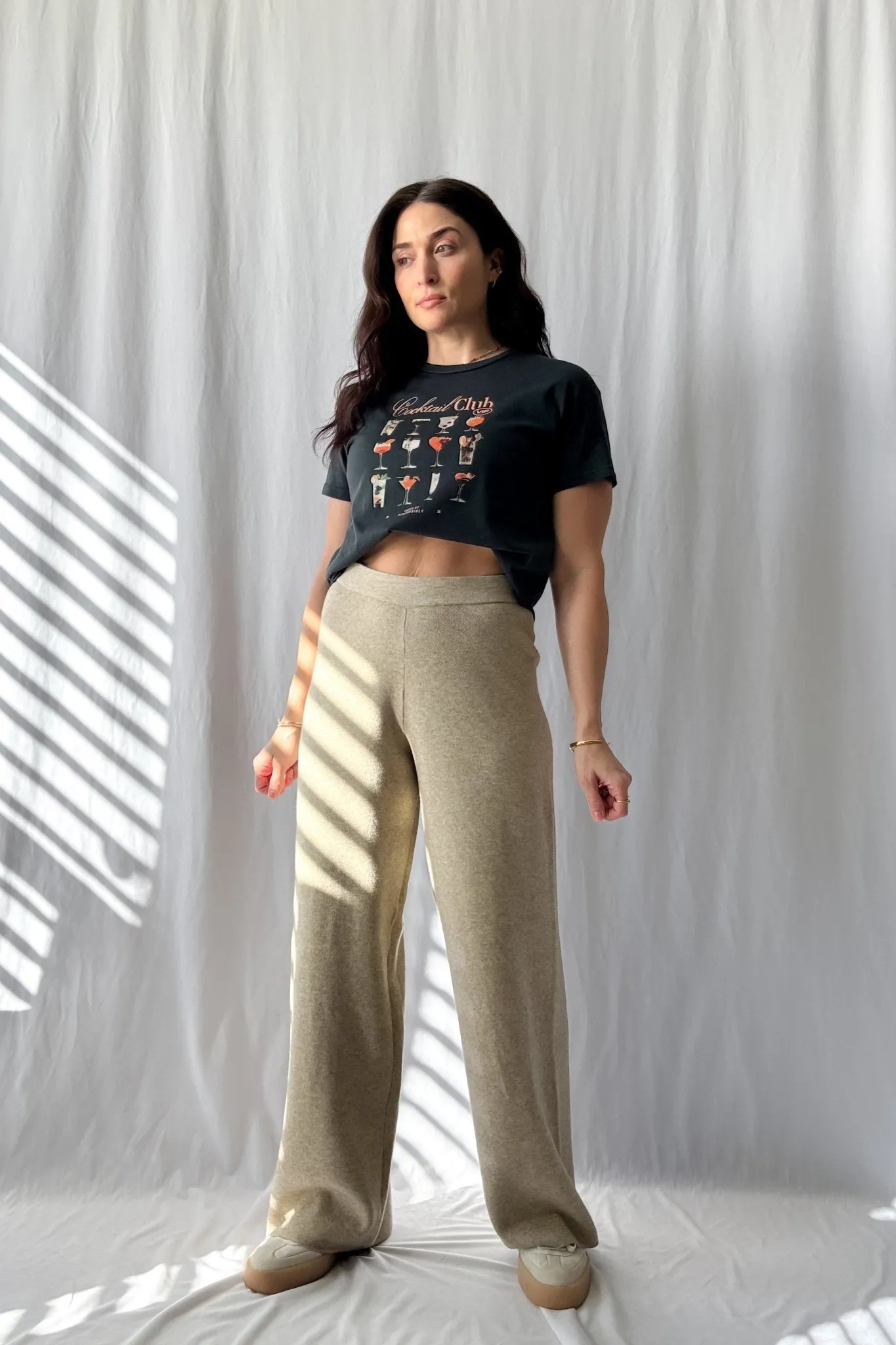 Ultra Soft Knit Wide Leg Pants - Stretchy Relaxed Fit Lounge Wear