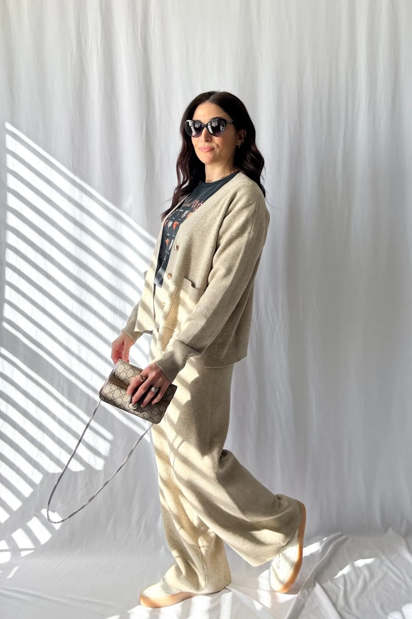 Ultra Soft Knit Wide Leg Pants - Stretchy Relaxed Fit Lounge Wear