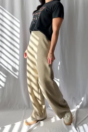Ultra Soft Knit Wide Leg Pants - Stretchy Relaxed Fit Lounge Wear