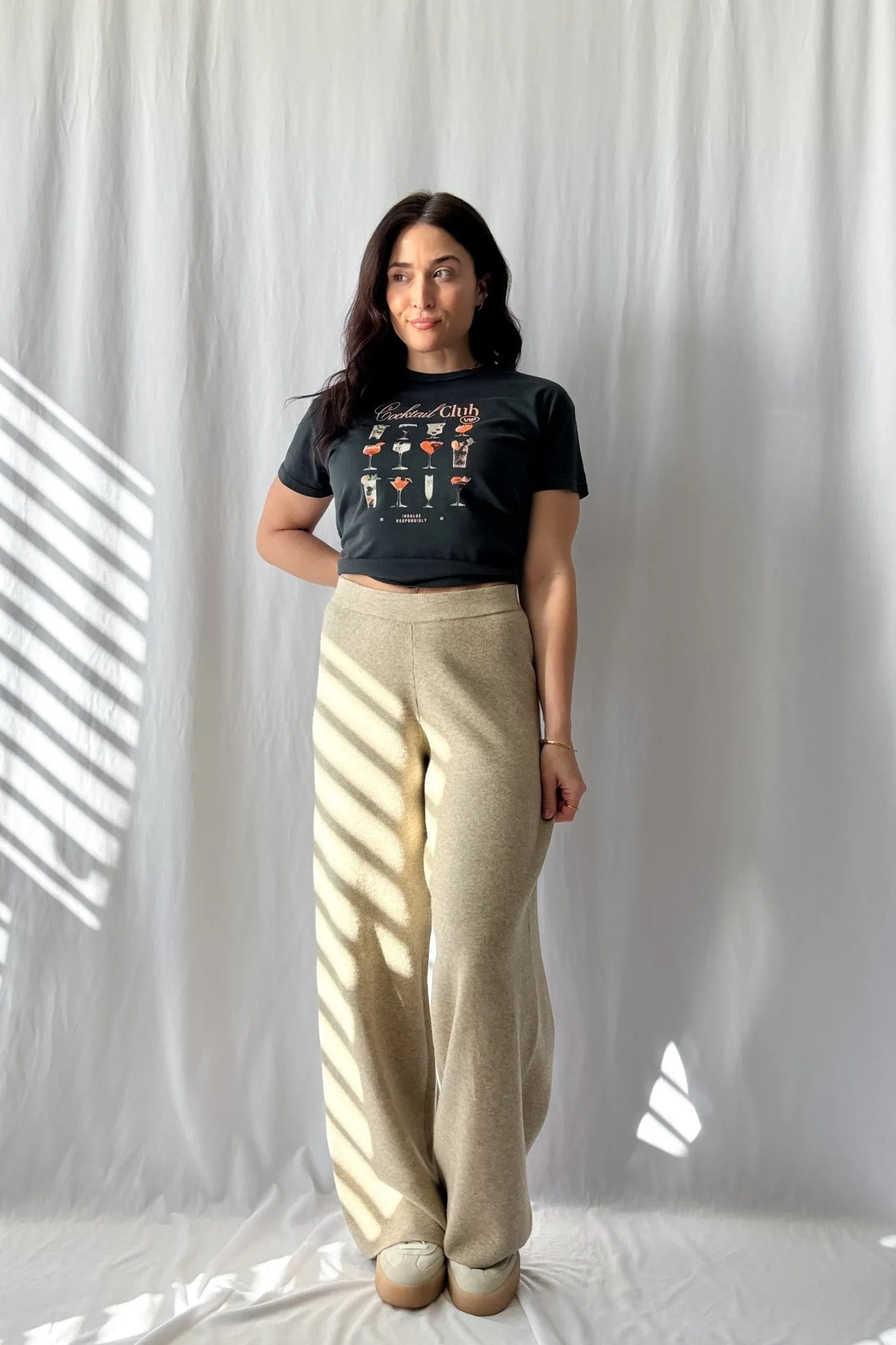 Ultra Soft Knit Wide Leg Pants - Stretchy Relaxed Fit Lounge Wear
