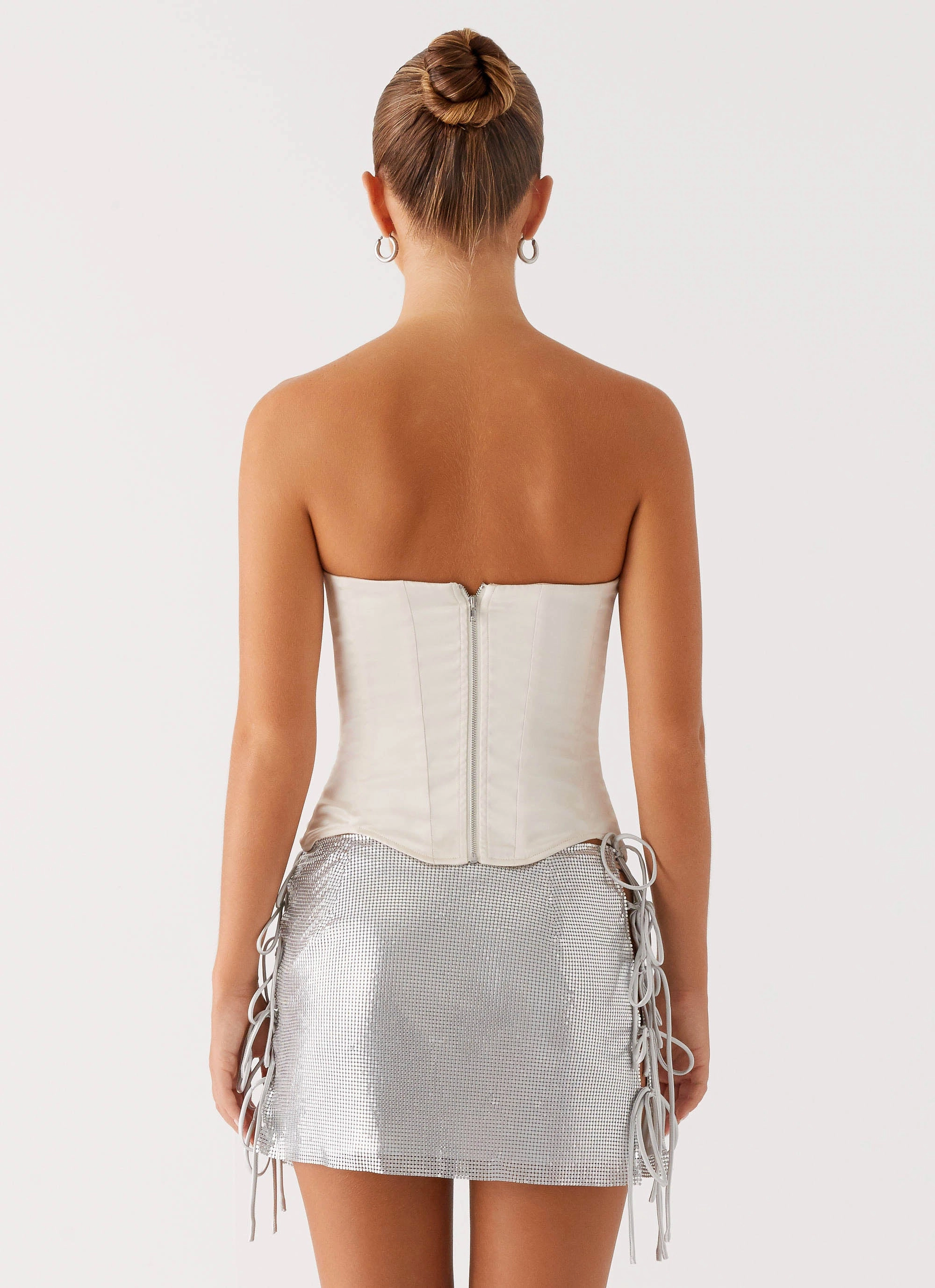 Popstar Glomesh Mini Skirt - Silver Daily Favorite Quick Wear