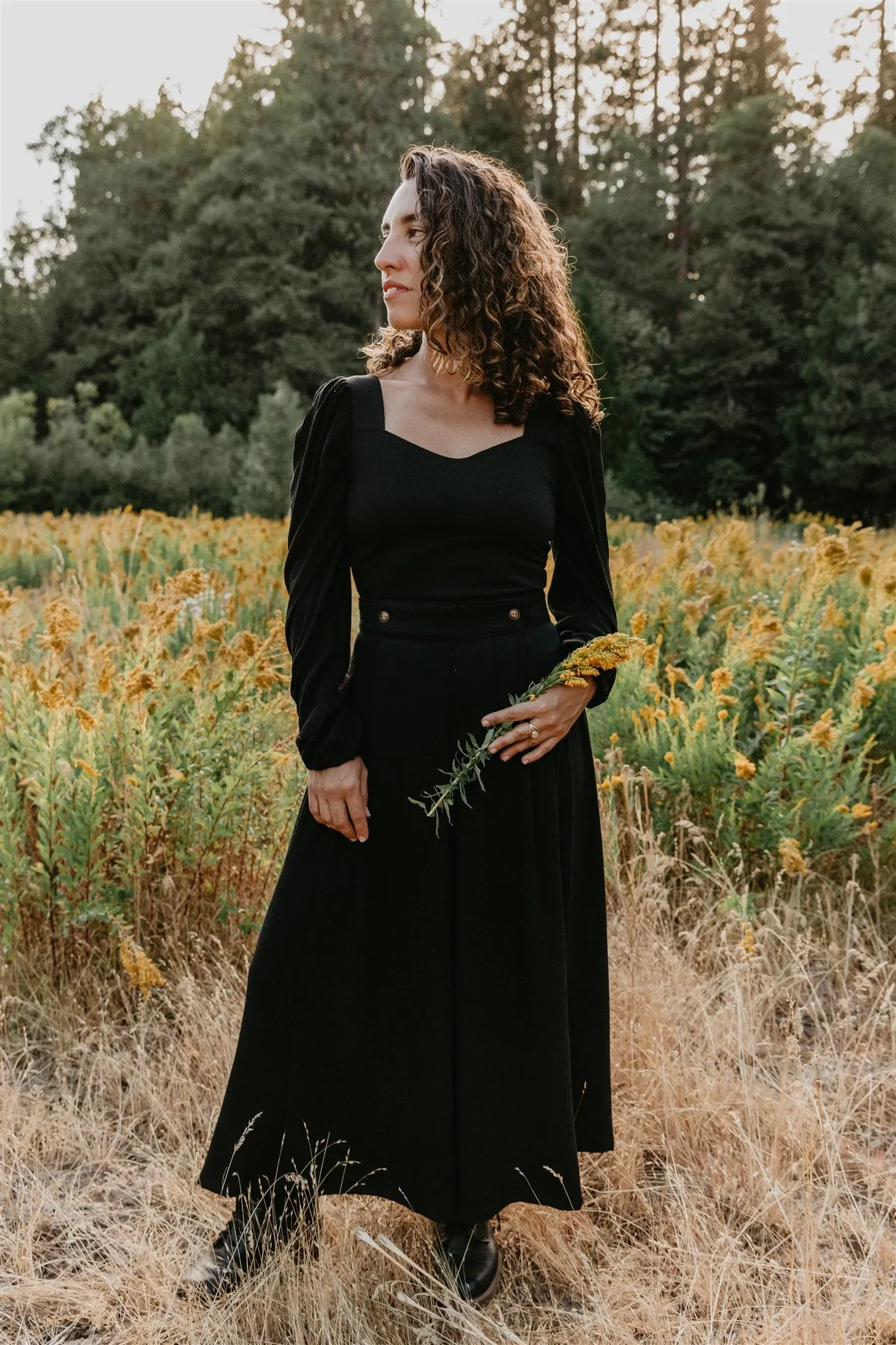 Comfortable Style DurableStitching Elizabeth Top in Black on Black