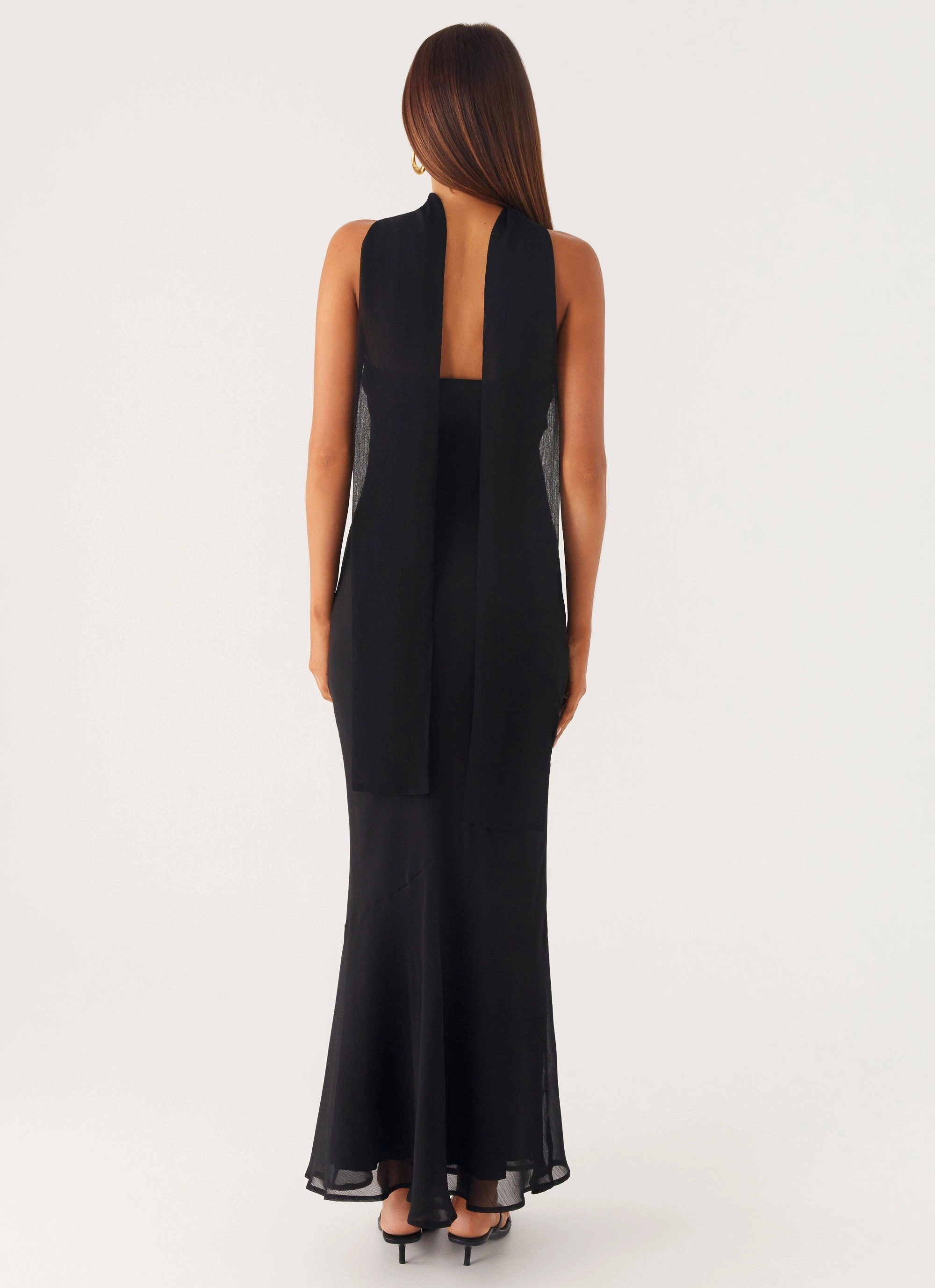 Smart Fit Wear Under the Pagoda Maxi Dress - Black