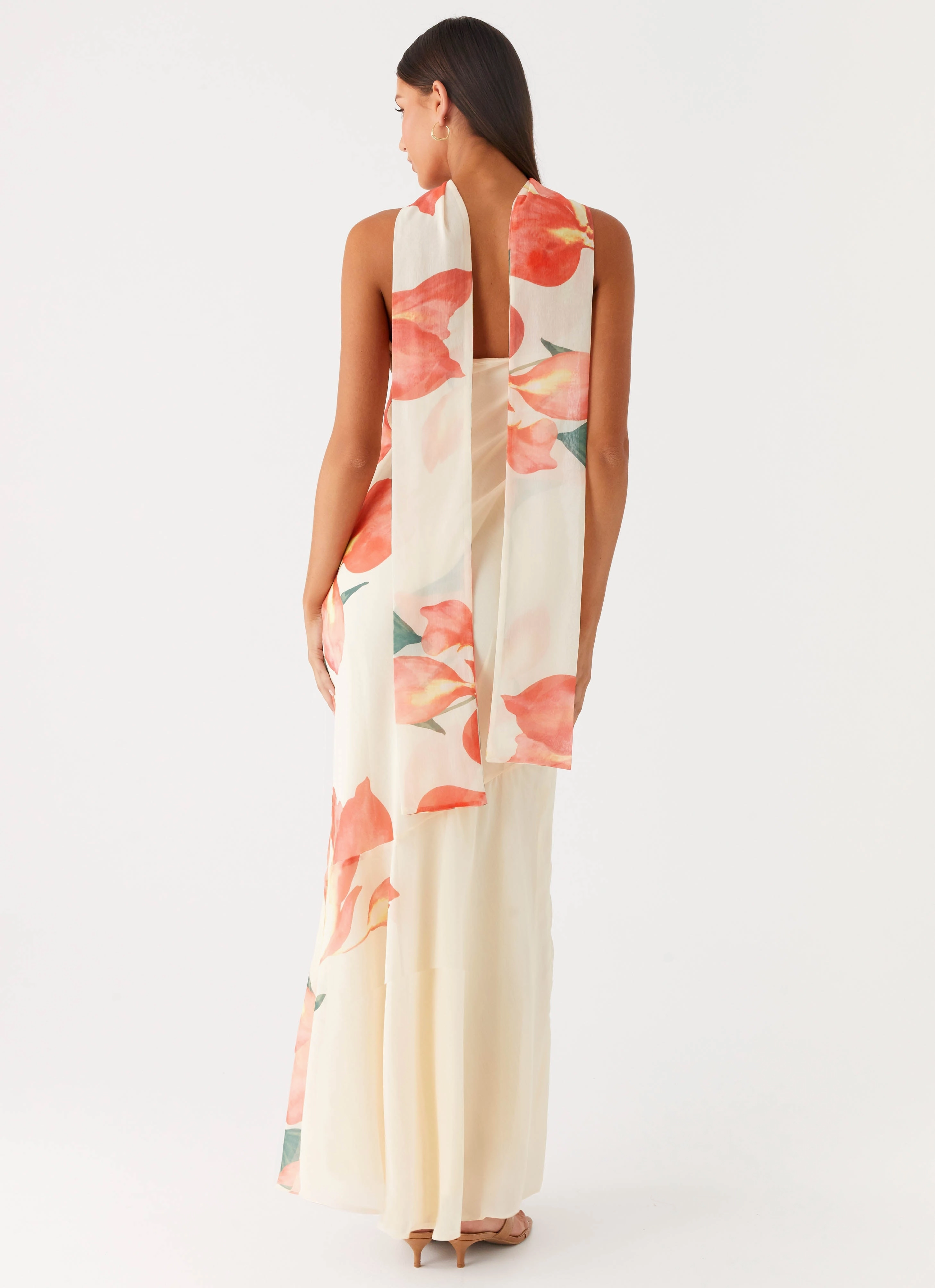 Textured Look Simple formal dress Under The Pagoda Maxi Dress - Siena Floral