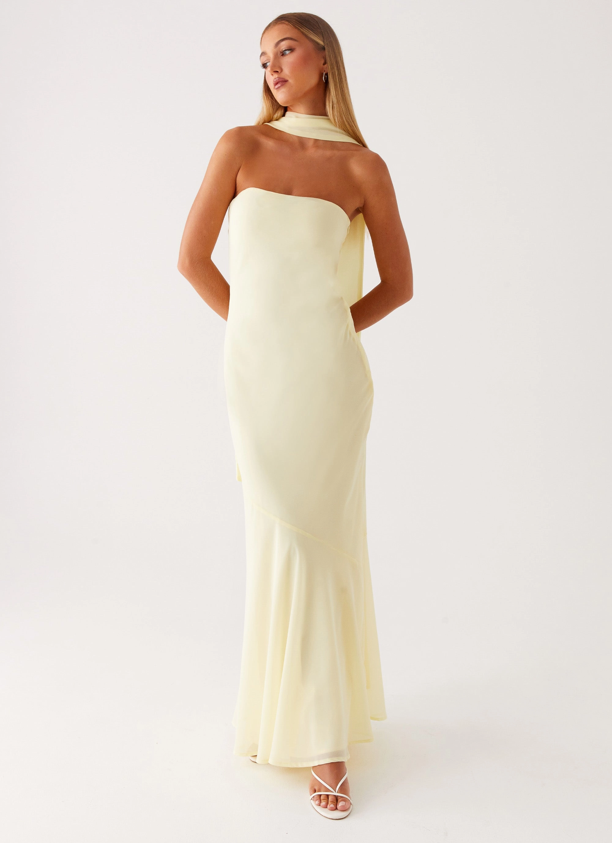Under The Pagoda Maxi Dress - Yellow Modern Silhouette