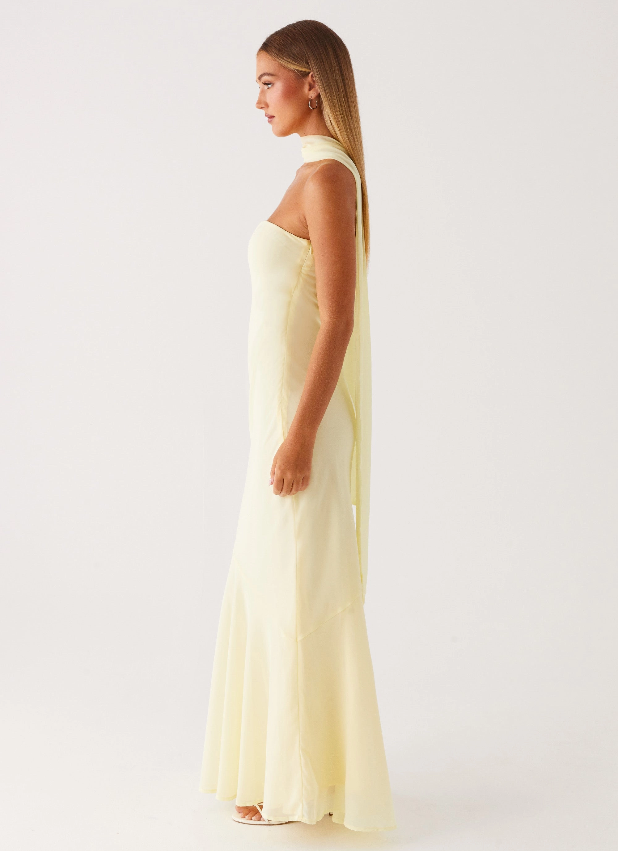 Under The Pagoda Maxi Dress - Yellow Non-Iron Natural Light