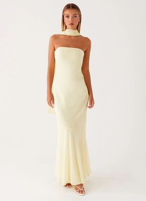 Under The Pagoda Maxi Dress - Yellow Casual Layers Cool Fabric