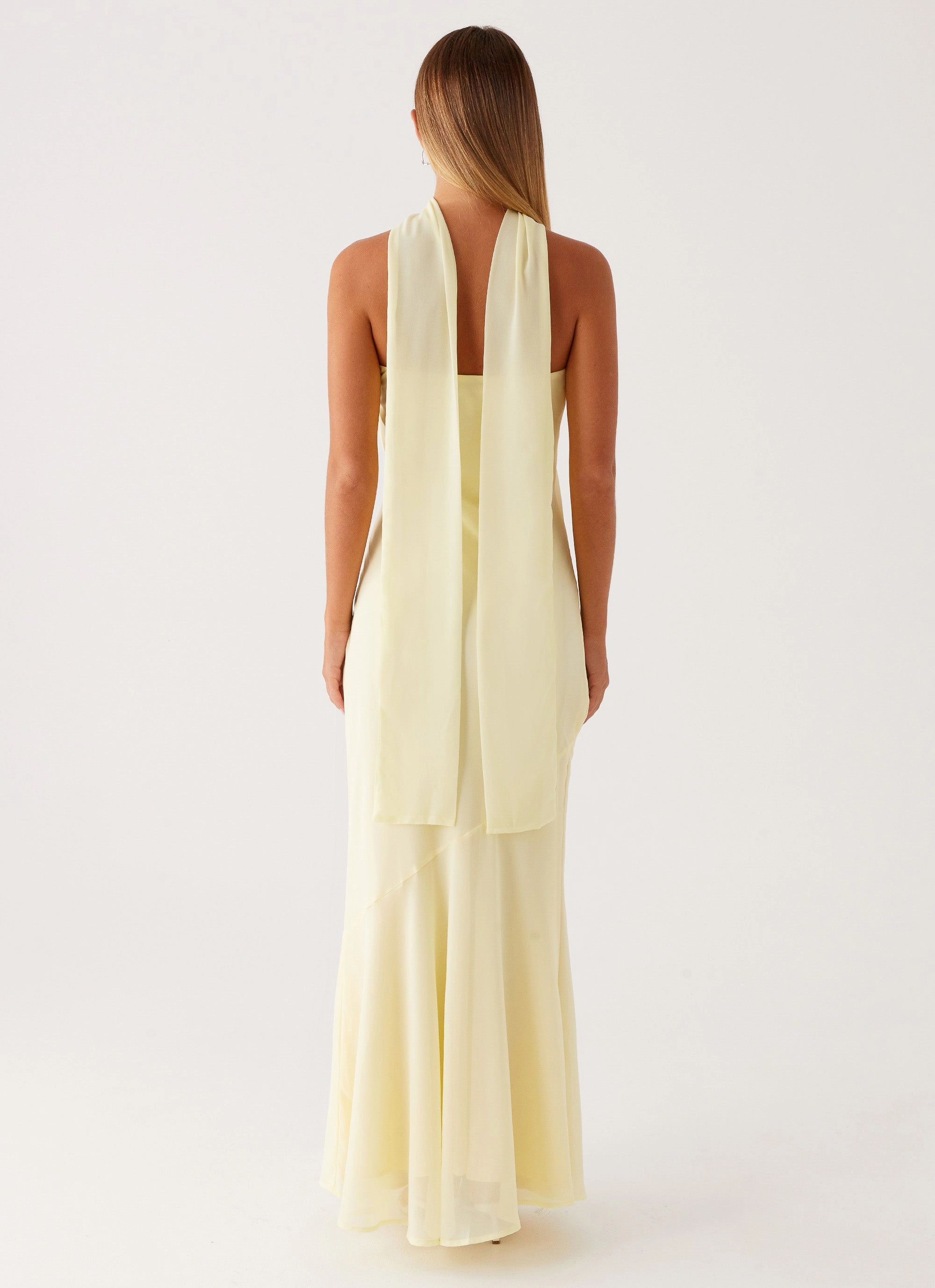 Lightweight Material Under The Pagoda Maxi Dress - Yellow