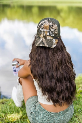Clean Silhouette Happier At The Lake Camo Hat
