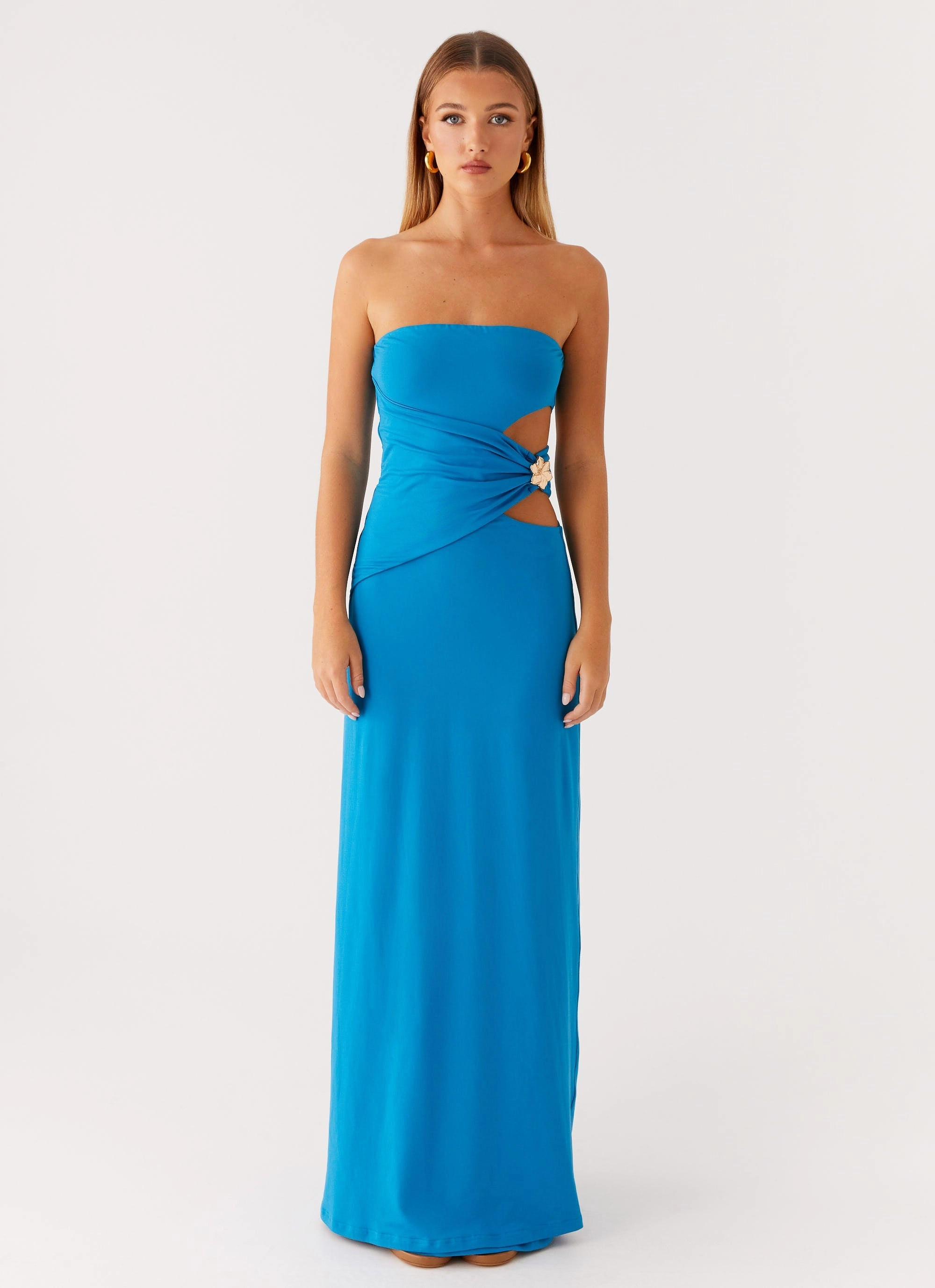 Anetta Maxi Dress - Royal Blue FlatlockSeam