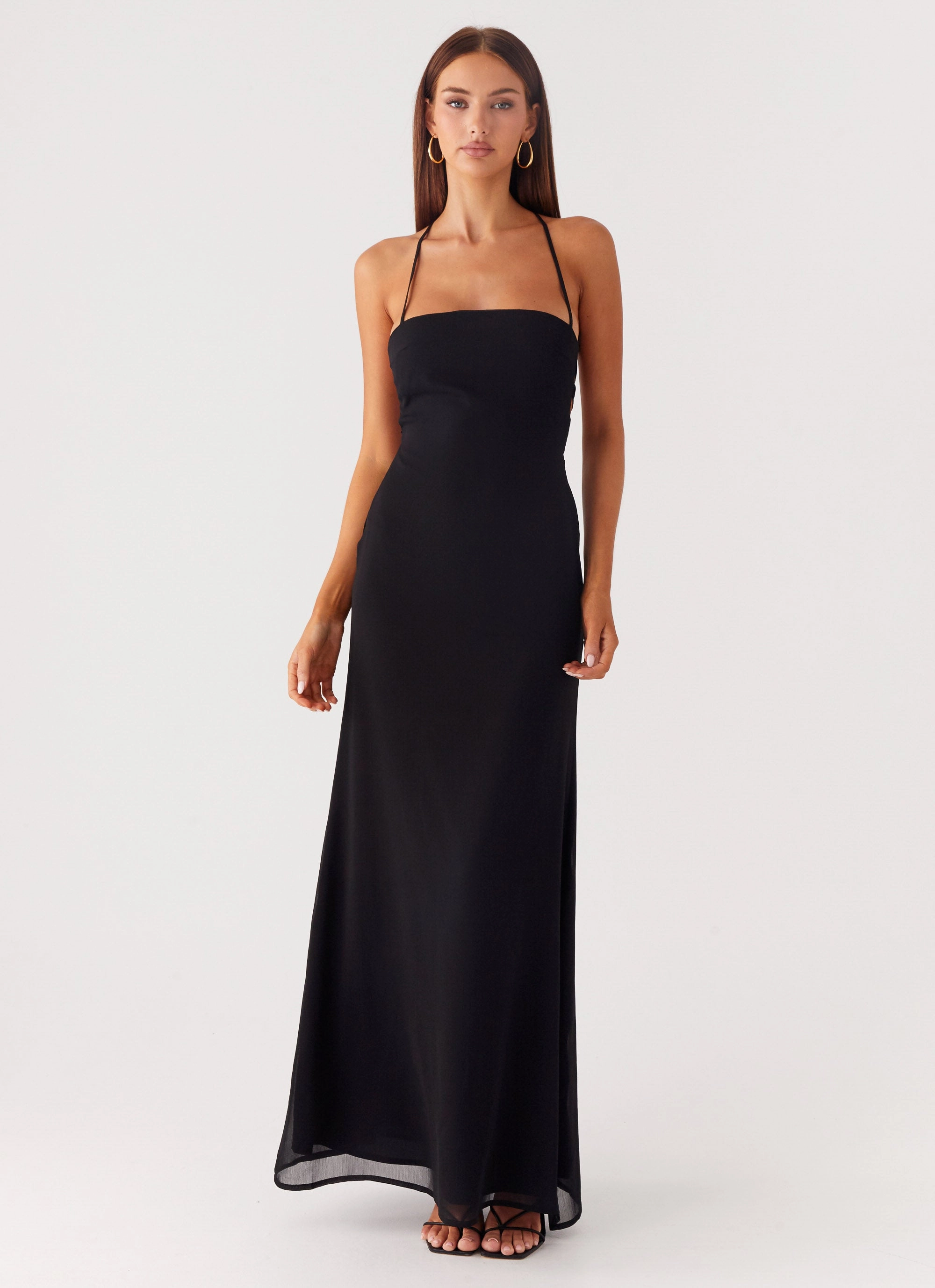 Peggy Maxi Dress - Black Runway-Ready City Casual