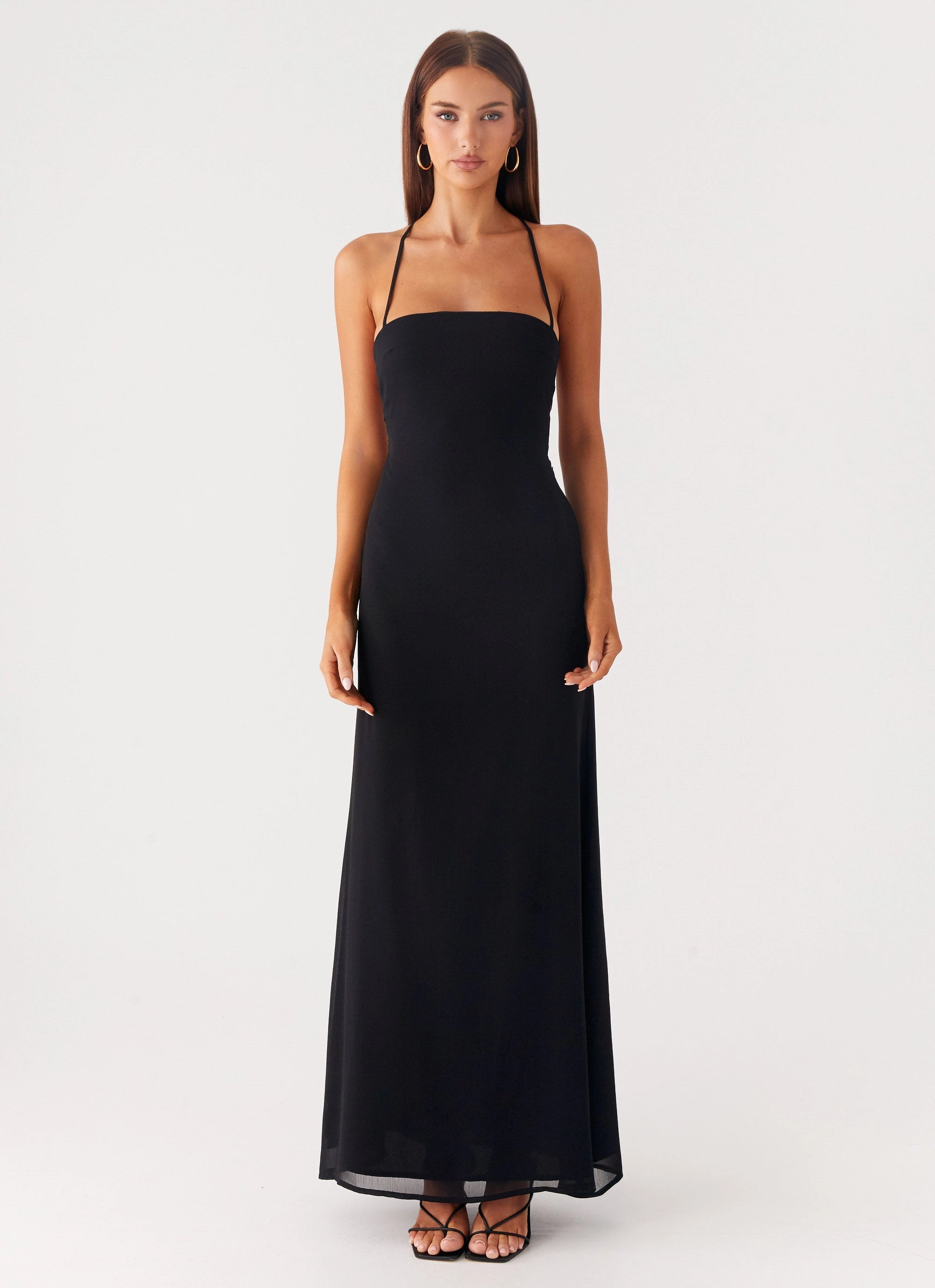 Peggy Maxi Dress - Black Casual Chic Wear
