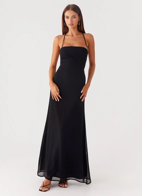 Peggy Maxi Dress - Black Easy Tones Stylish day dress