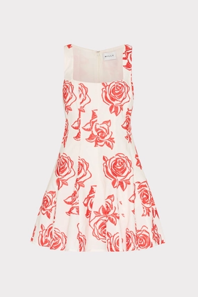 Ariel Rose Embroidery Mini Dress Grab Quick
