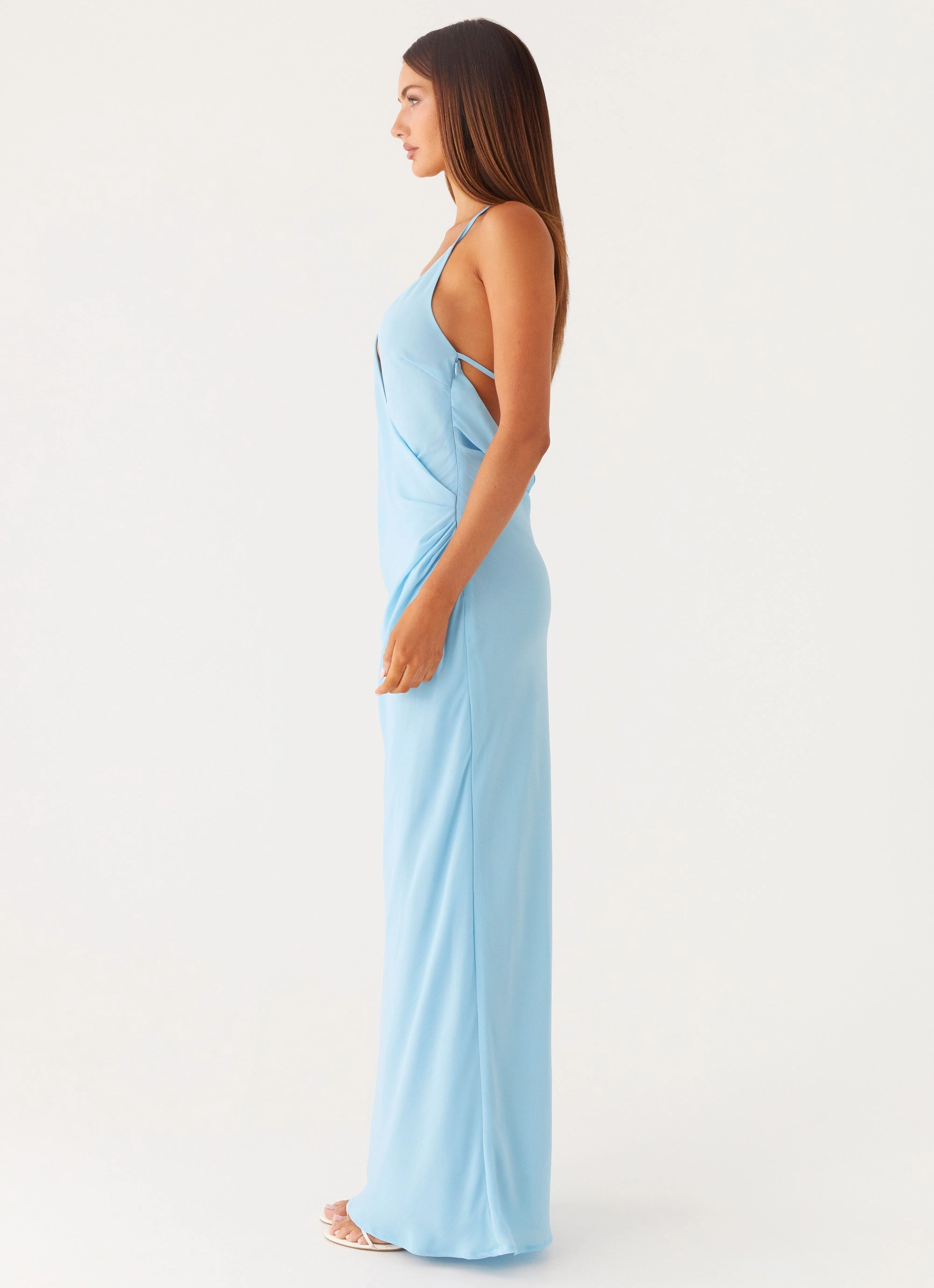 Just A Kiss Cowl Maxi Dress - Turquoise Timeless Style
