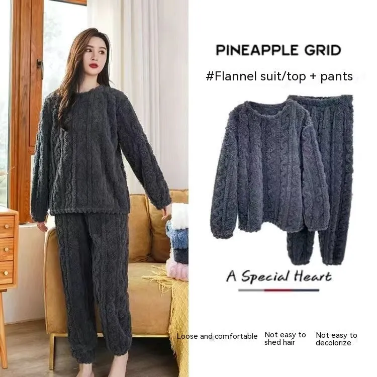 Unisex Jacquard Cotton Velvety Pajama Set