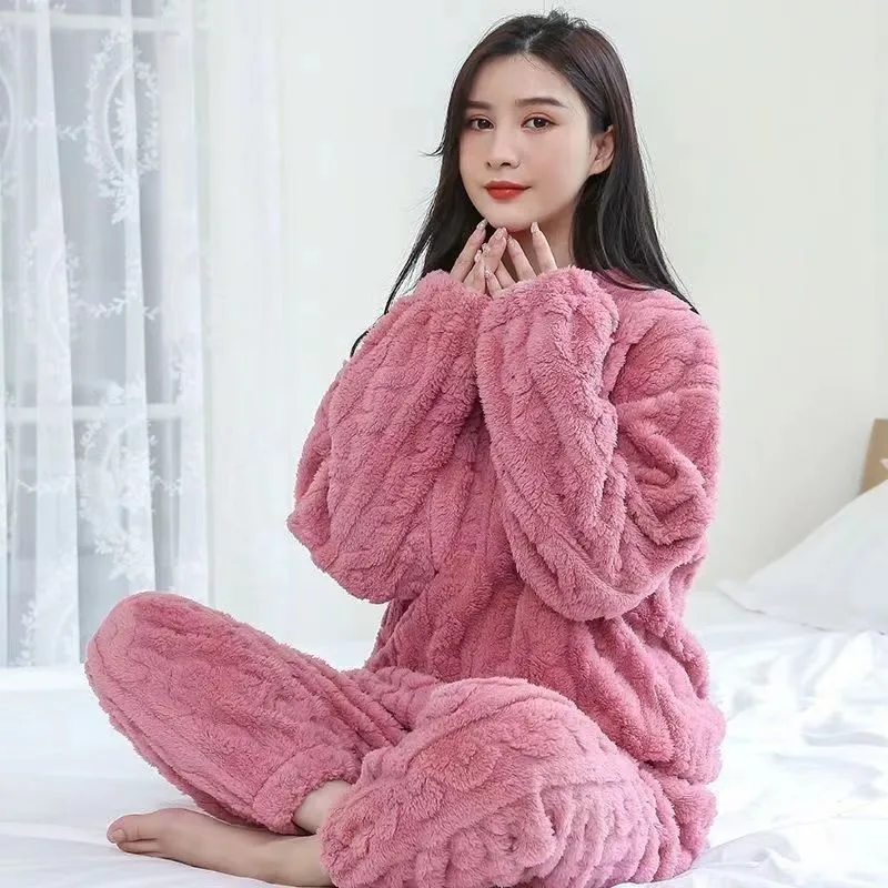 Unisex Jacquard Cotton Velvety Pajama Set