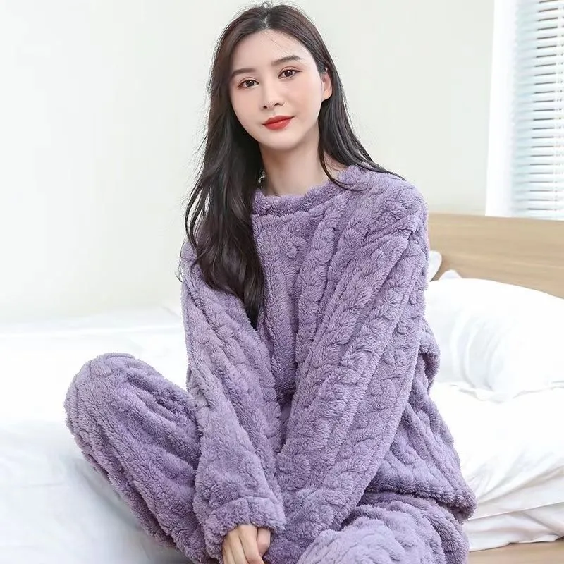Unisex Jacquard Cotton Velvety Pajama Set