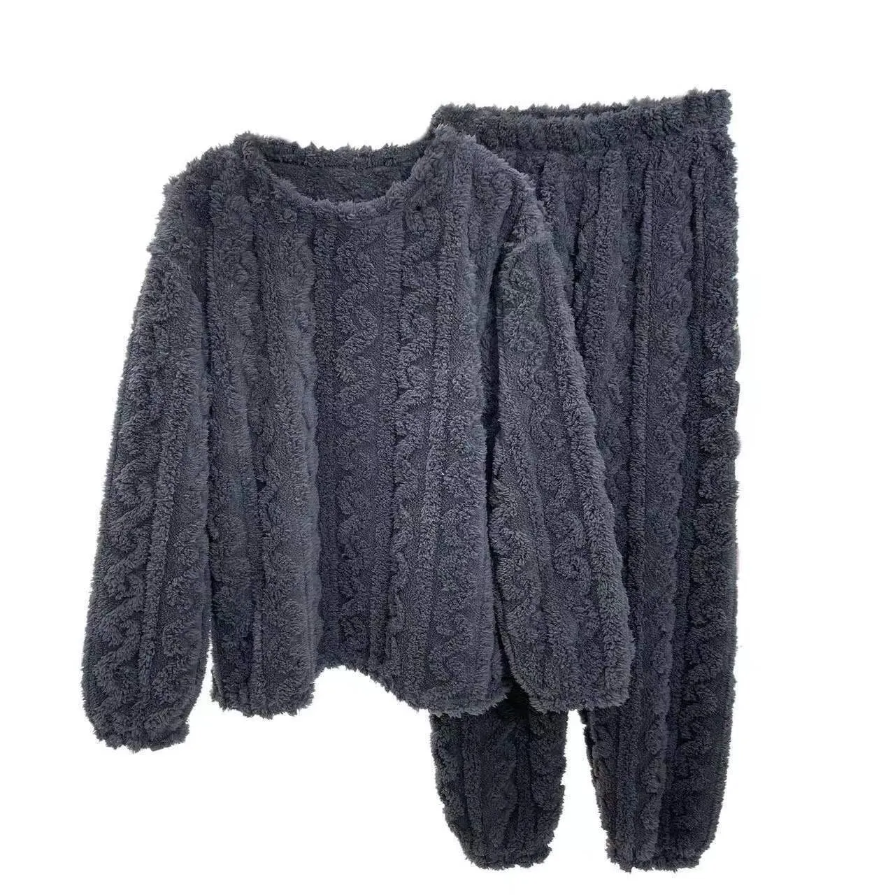 Unisex Jacquard Cotton Velvety Pajama Set